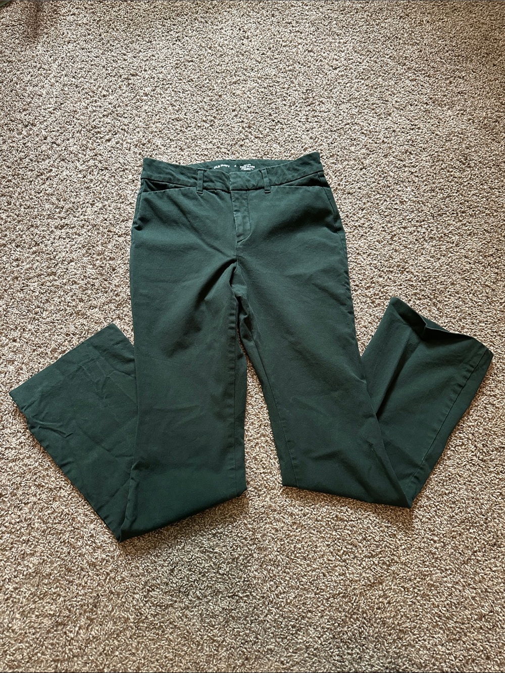 Old Navy Pixie Flare Pants, Dark Green - Size 4
